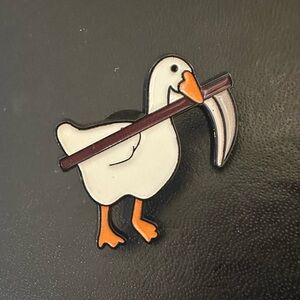 Duck With Scythe Pin
